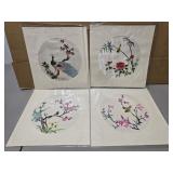 Lot of 4 asian style artwork
