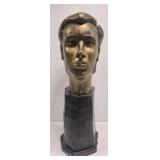 Very heavy chalkware head bust