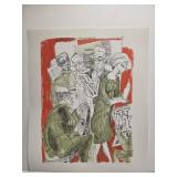 Signed Commuters Print by Henry C Meyer