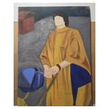 Oil on canvas of a person