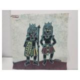 Decorative batik textile art piece