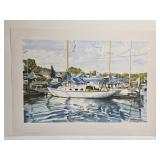 Unfurled Sails by Terry Rodgers Print 1981