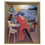 framed painting Dominique by Isaac Maimonsigned