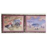 Pair of Framed Asian Style Prints