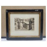 Framed print titled ' Dante and Beatrice '