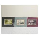 Lot of 3 Signed Prints of Watercolor Paintings