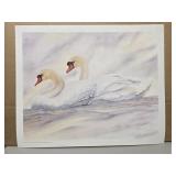 'Swans' print by Dwain Wright