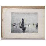 Vintage 'Fishing Boats at Rochelle' print