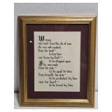 Small Framed Biblical Verse Decor