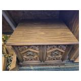 Dark wood side table