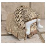 Wood and porcelain mammoth decor
