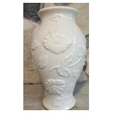 White Lenox floral vase