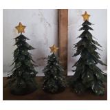 Set of 3 metal Christmas trees