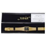 Xavier faceted diamonds on quartz watch**