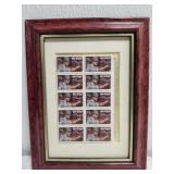 Framed Bear Bryant stamps