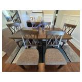 Beautiful Modern Dining Table w Leaf & 8 Chairs
