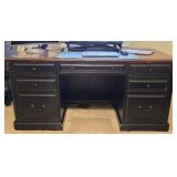Black & Brown 7 Drawer Desk UPSTAIRS DESK ONLY