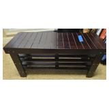 Faux wood bench