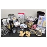 Box lot of misc home decor *AS IS