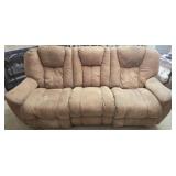 LaZboy Tan color reclining couch WELL LOVED
