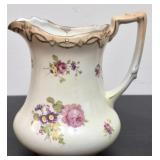 Vintage small floral porcelain pitcher