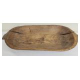 Primitive wooden dough bowl