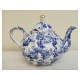 Arthur Wood Blue Floral Pattern Bone China Teapot