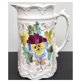 Vintage Floral hand painted porcelain pitcher
