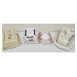 Lot of 4 vintage butter dishes