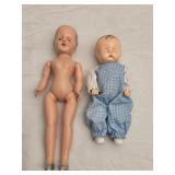 Lot of 2 Vintage Celluloid Dolls w Blinking Eyes