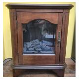 Dark wood electric heater