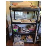 Plastic Shelf FULL of Arts & Crafts Items