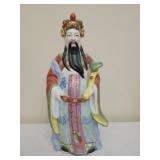 Vintage porcelain figurine depicts Lu Xing