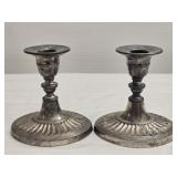 Pair of Silverplated Candlestick Holders