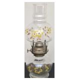 Floral Hand Painted Vintage Kerosene Lantern
