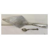 2 sterling silver serving utensils HANDLE ONLY