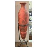 Decorative Vase with Metal Stand SEE DESC