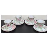 Hand painted tea cups and saucers