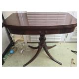 Beautiful claw feet dark wood adjustable table