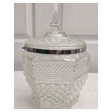 American Fostoria Glass Ice Bucket with Lid