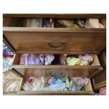 Lot of 3 drawers doll clothes and more