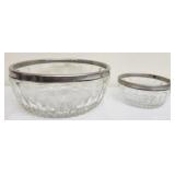 Estate lot of 2 glass bowls