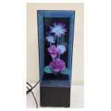 Vintage fiber optic flower lamp music box