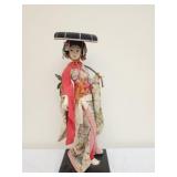 Vintage Japanese geisha art doll hand painted hat