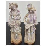 Hand painted Victorian Ceramic figures