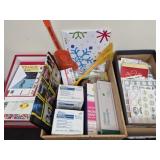 Large lot of cards stickers office items & more