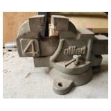 Vintage Allied bench vise with a swivel base