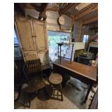 Large shed lot wood furniture