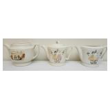 Lot of 3 teapots SOME chipped Crack or broken