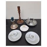 Assorted lot of candle stick holders